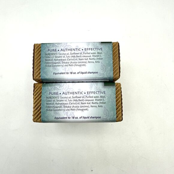 2 Pack Auromere Shampoo Bar with Neem Tulsi-Spice 4.23 oz NEW IN PACKAGE - Picture 3 of 3